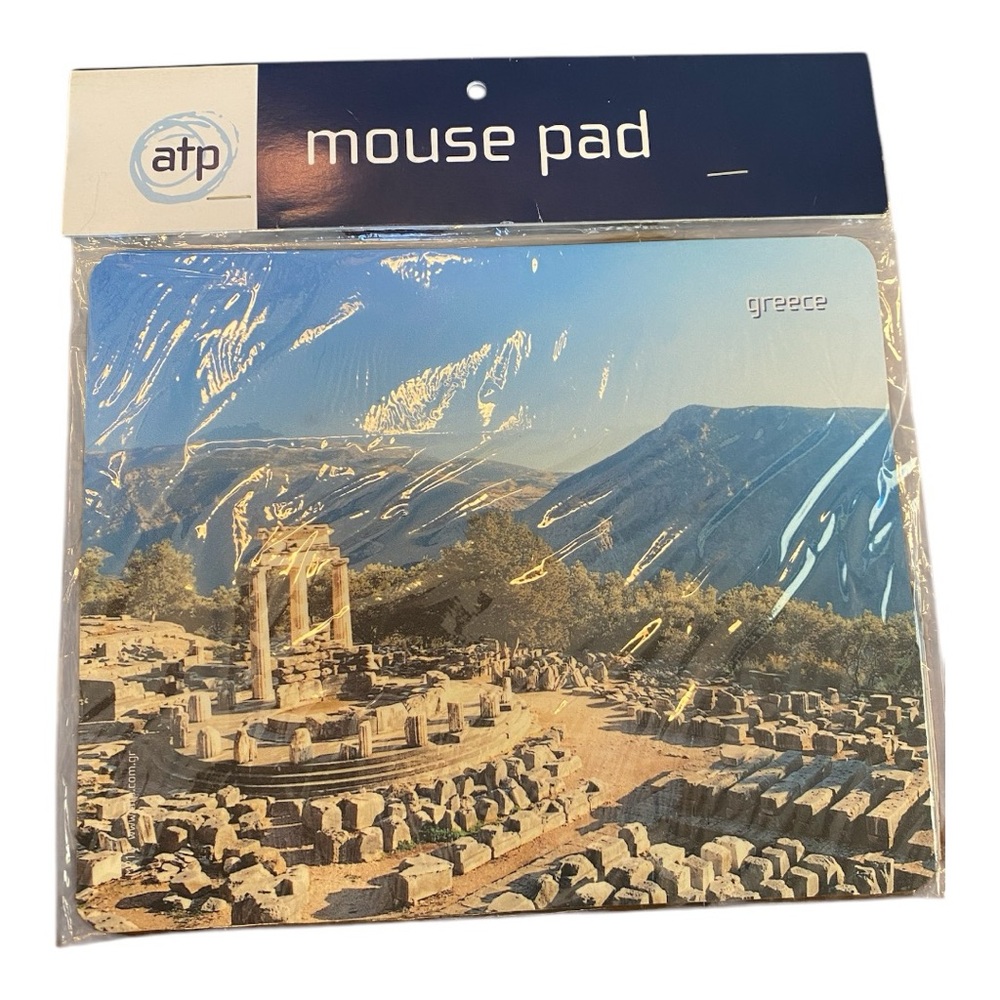 ATP Vintage Greece Mouse Pad The Tholos of Delphi NWT 9”x7.25” Ancient Ruins Sou